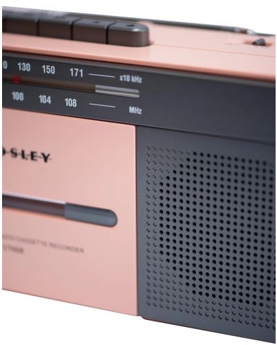 Ραδιοκασετόφωνο Crosley - CT102A-RG4, ροζ/γκρι - 3