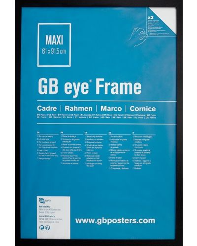 Κορνίζα αφίσας GB eye - 61 х 91.5 cm, μαύρη - 1