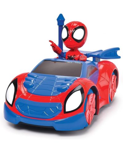 Τηλεκατευθυνόμενο αυτοκίνητο Jada toys Disney - Convertible Roadster με φιγούρα Spidey, 1:24 - 3
