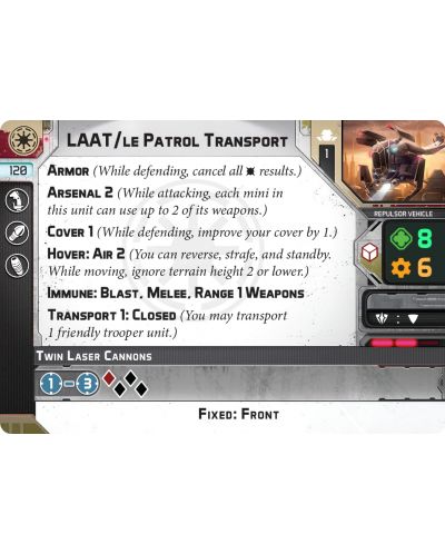 Επέκταση επιτραπέζιου παιχνιδιού Star Wars: Legion - LAAT/Ie Patrol Transport - 5