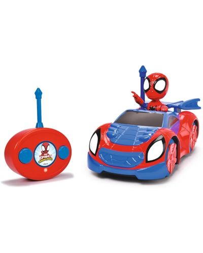 Τηλεκατευθυνόμενο αυτοκίνητο Jada toys Disney - Convertible Roadster με φιγούρα Spidey, 1:24 - 1