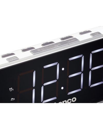 Ηχείο ραδιόφωνο ρολόι Lenco - CR-18, λευκό - 3