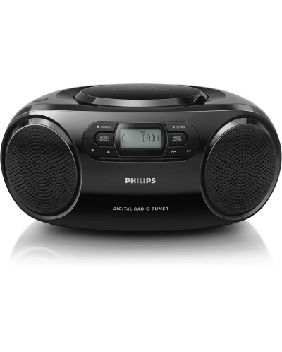 Ραδιοκασετόφωνο Philips - AZB500, μαύρο - 1