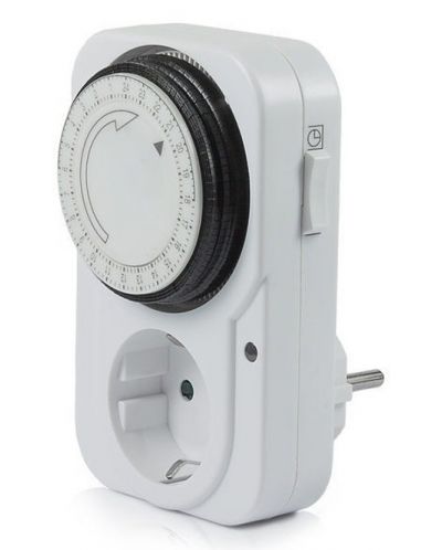 Πολύπριζο  Vivanco - 1414, 1 Θέση ,μηχανικό χρονόμετρο, λευκό - 1