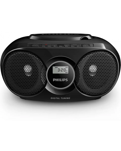 Ραδιοκασετόφωνο Philips - AZ318B, μαύρο - 1