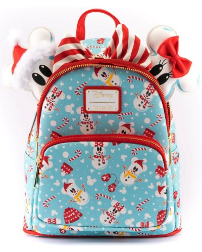 Τσάντα πλάτης  Loungefly Disney: Mickey Mouse - Snowman Mickey & Minnie - 1
