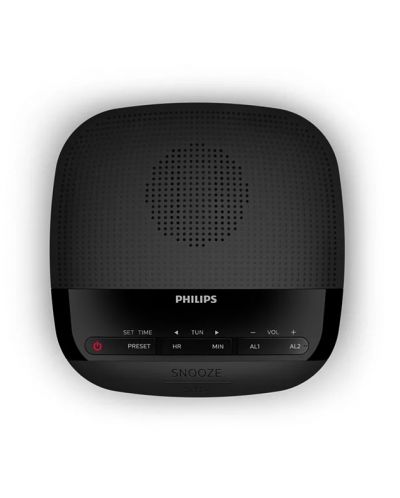 Ράδιο ηχείο με ρολόι Philips - TAR3205, μαύρο - 3