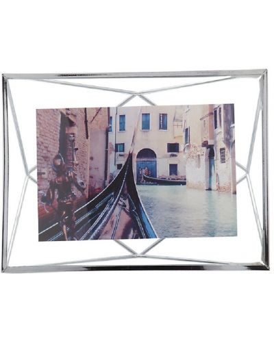 Κορνίζα φωτογραφιών Umbra - Prisma, 17.8 x 22.9 x 7.6 cm, χρώμιο - 1