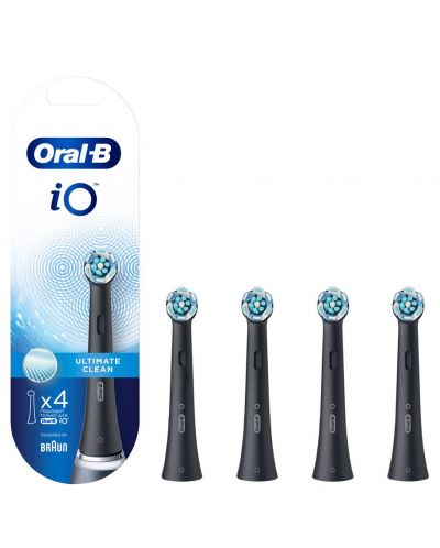 Ανταλλακτικές κεφαλές  Oral-B - iO Ultimate Clean, 4 τεμάχια, μαύρες  - 2