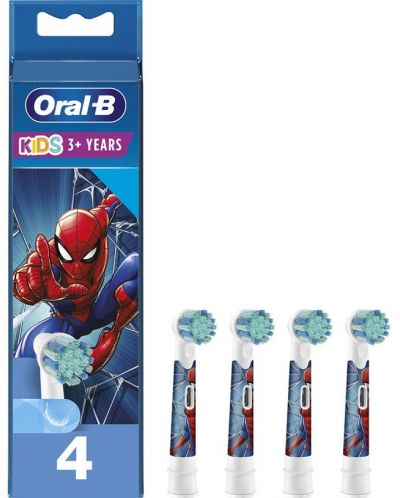 Ανταλλακτικές κεφαλές Oral-B - EB10S Spider Man, 4 τεμάχια, πολύχρωμες  - 2