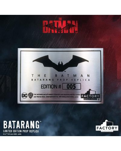 Ρεπλίκα Factory DC Comics: Batman - Batarang (Limited Edition), 36 cm - 7
