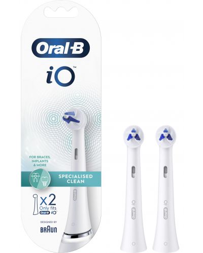 Ανταλλακτικές κεφαλές  Oral-B - iO Specialised Clean, 2 τεμάχια, λευκές   - 2
