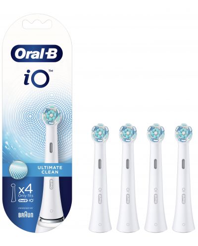 Ανταλλακτικές κεφαλές  Oral-B - iO Ultimate Clean, 4 τεμάχια, λευκές   - 2