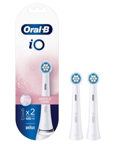 Ανταλλακτικές κεφαλές  Oral-B - iO Gentle Care, 2 τεμάχια, λευκές   - 1