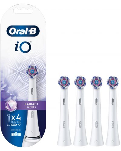 Ανταλλακτικές κεφαλές  Oral-B - iO Radiant White, 4 τεμάχια, λευκές   - 2