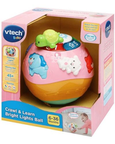 Παιδικό παιχνίδι Vtech - Μπάλα με ζωάκια, ροζ - 2