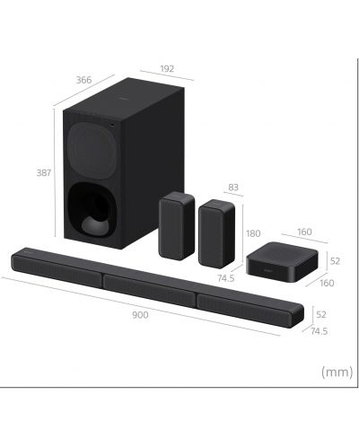 Μπάρα ήχου Sony - HT-S40R, 5.1, μαύρη - 5