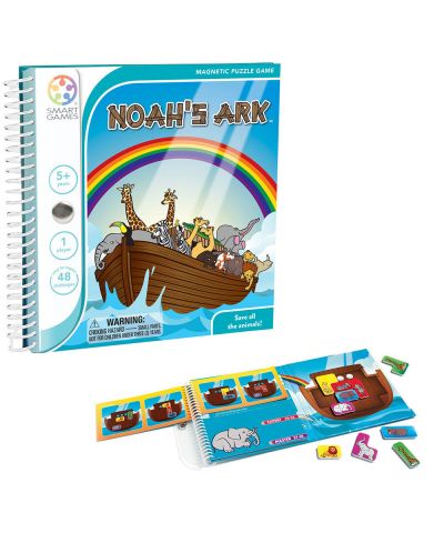 Μαγνητικό παιχνίδι Smart Games - Noah's Ark, ταξιδιωτική έκδοση - 3