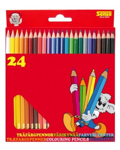 Χρωματιστά μολύβια Sense - 24 τεμάχια - 1