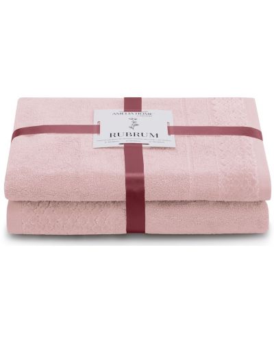 Σετ 2 πετσέτες AmeliaHome - Rubrum, ροζ - 1