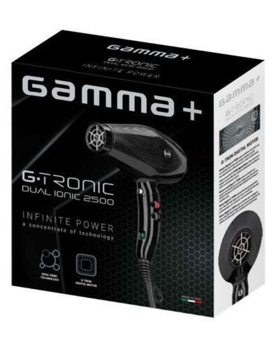 Επαγγελματικό πιστολάκι μαλλιών GammaPiu - G-Tronic Dual Ionic, 2500 W, 2 ταχύτητες, μαύρο - 4