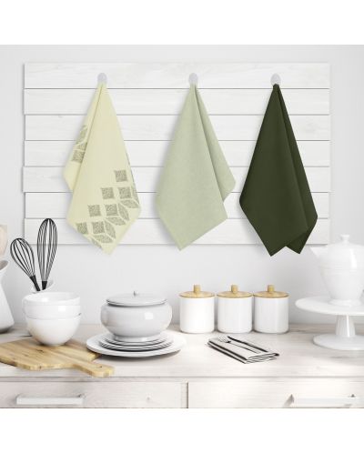 Σετ 9 πετσέτες κουζίνας AmeliaHome - Letyy, 50 x 70 cm, πράσινες - 4