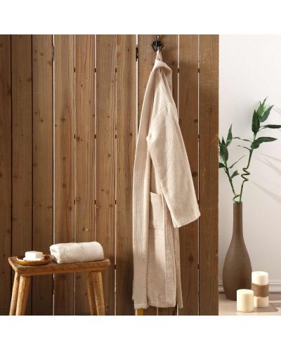 Σετ μπουρνούζι και πετσέτα TAC -Daily, L-XL, 50 х 90 cm,μπεζ - 1