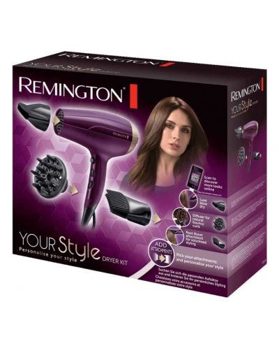 Πιστολάκι μαλλιών Remington - Your Style, 2300W,3 επιπέδων,μωβ - 3