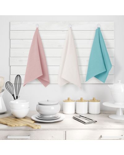 Σετ 9 πετσέτες κουζίνας AmeliaHome - Letyy, 50 x 70 cm, ροζ/λευκό/μπλε - 4