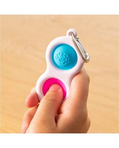 Αισθησιακό παιχνίδι - μπρελόκ Tomy Fat Brain Toys - Simple Dimple,μπλε/ροζ  - 2