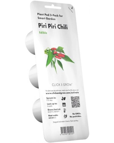 Σπόροι Click and Grow - πιπεριές τσίλι Piri Piri, 3 ανταλλακτικά - 1