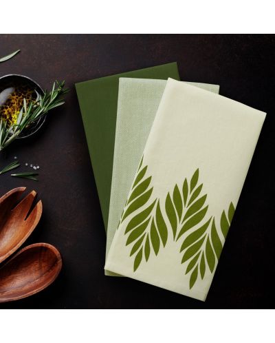 Σετ 3 πετσέτες κουζίνας AmeliaHome - Letyy, 50 x 70 cm, πράσινες	 - 4