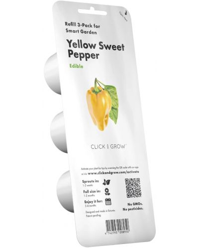 Σπόροι Click and Grow - Κίτρινο γλυκό πιπέρι, 3 ανταλλακτικά - 1