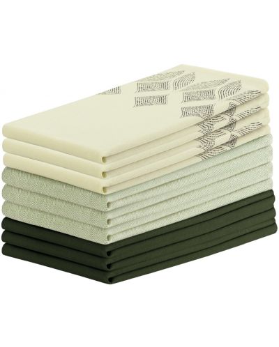 Σετ 9 πετσέτες κουζίνας AmeliaHome - Letyy, 50 x 70 cm, πράσινες - 1