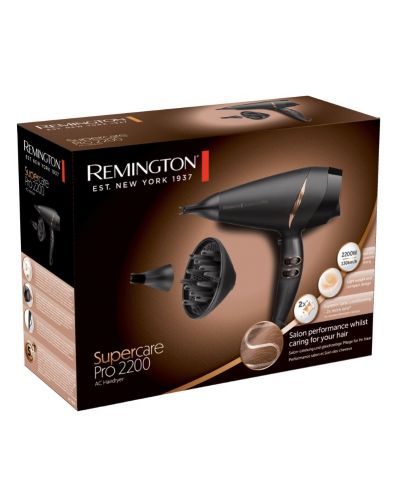 Πιστολάκι μαλλιών Remington - Supercare Pro, 2200W, 3 επιπέδων, μαύρο - 4