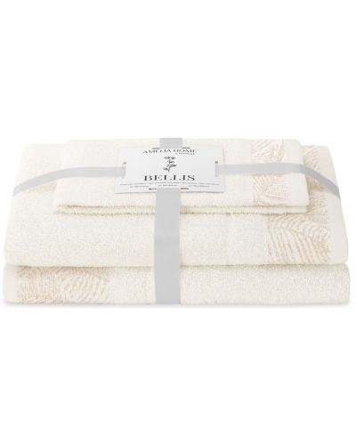 Σετ 3 πετσέτες AmeliaHome - Bellis, κρέμα - 1