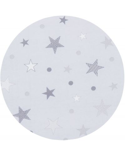 Πτυσσόμενο στρώμα Chipolino, 60 x 120 x 6 cm, πλατίνα με γκρι αστέρια - 4