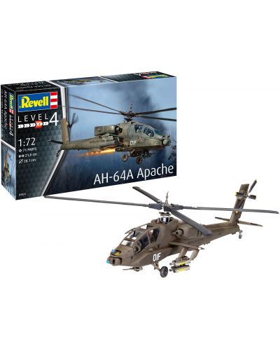 Μοντέλο για συναρμολόγηση Revell Στρατιωτικό ελικόπτερο AH-64A Apache - 6