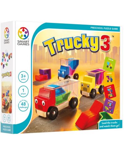 Παιδικό παιχνίδι λογικής Smart Games Preschool Wood - Φορτηγά - 1