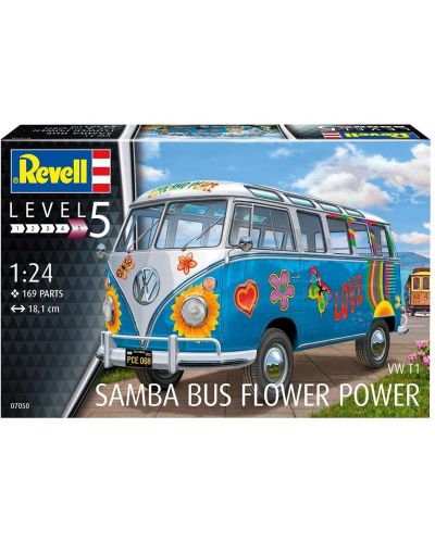 Συναρμολογημένο μοντέλο  Revell - Μοντέρνο: Αυτοκίνητα - VW T1 Samba Bus Flower Power - 5