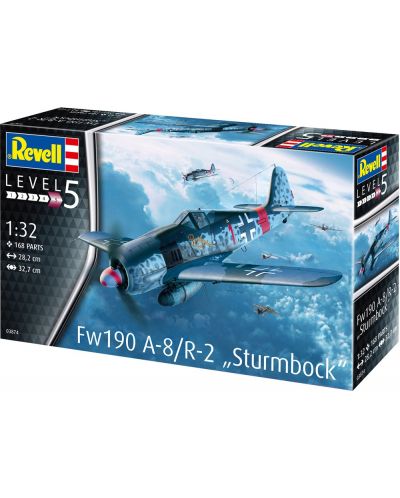 Συναρμολογημένο μοντέλο Revell Στρατιωτικό: Αεροσκάφος - Sturmbock Fw190 A-8/R-2 - 2
