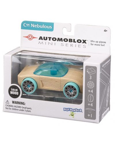 Συναρμολογημένο ξύλινο αυτοκίνητο  Play Monster Automoblox - Mini C11 Nebulous - 1