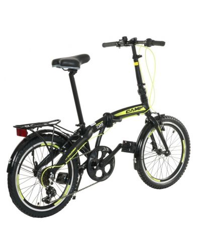 Πτυσσόμενο ποδήλατο κήπου CAMP - Q10, 20", μαύρο/κίτρινο - 5