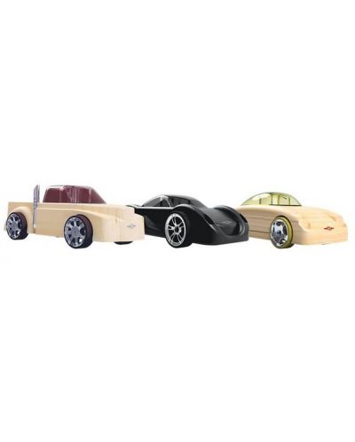 Συναρμολογημένα ξύλινα καρότσια  Play Monster Automoblox - Rescue vehicles,3 τεμάχια - 1