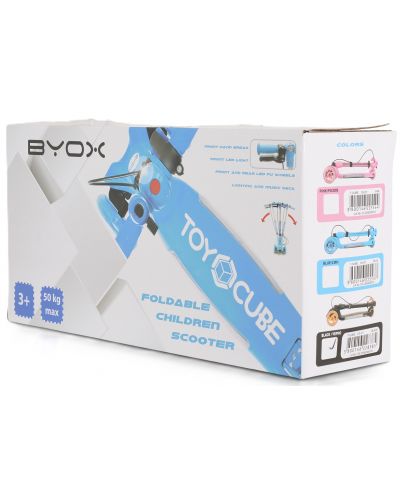  Пτυσσόμενο σκούτερ Byox - Toy Cube, μαύρο - 7