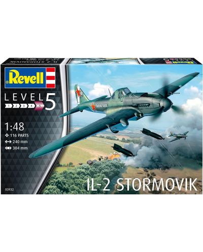 Συναρμολογημένο μοντέλο Revell Στρατιωτικό: Αεροσκάφος - Il-2 Sturmovik - 2