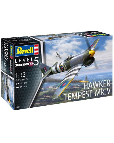 Συναρμολογημένο μοντέλο Revell Στρατιωτικό: Αεροσκάφος - Hawker Tempest V - 4