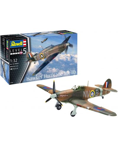 Μοντέλο για συναρμολόγηση Revell Αεροσκάφος Hawker Hurricane Mk Iib - 5
