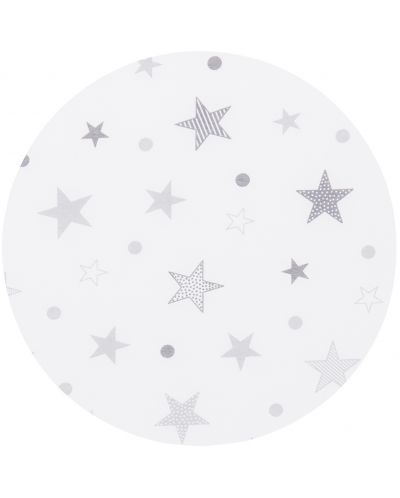 Πτυσσόμενο στρώμα Chipolino, 60 x 120 x 6 cm, λευκό με γκρι αστέρια - 4