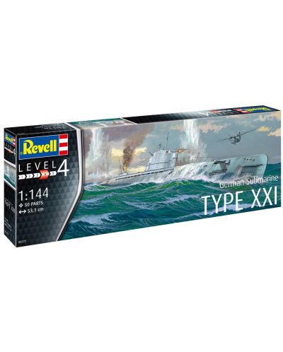 Συναρμολογημένο μοντέλο  Revell Στρατιωτικό: Υποβρύχιο - Type XXI - 4